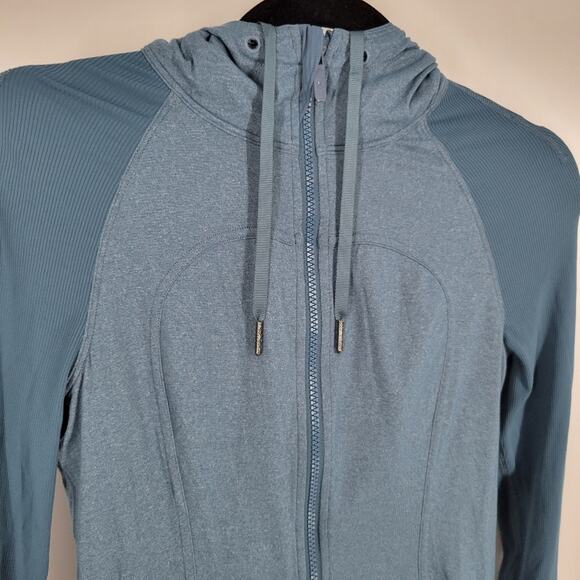 Lululemon Petrol Blue Rib Sleeve Dance Studio Jacket 4 - Picture 12 of 16